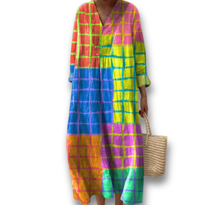 Women's Geometric Dress - Effortless Comfort for Summer Days