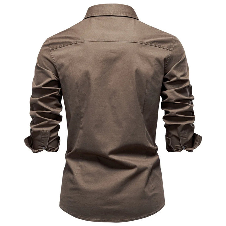 Men's Cotton Utility Overshirt – Heavyweight Workwear Shirt