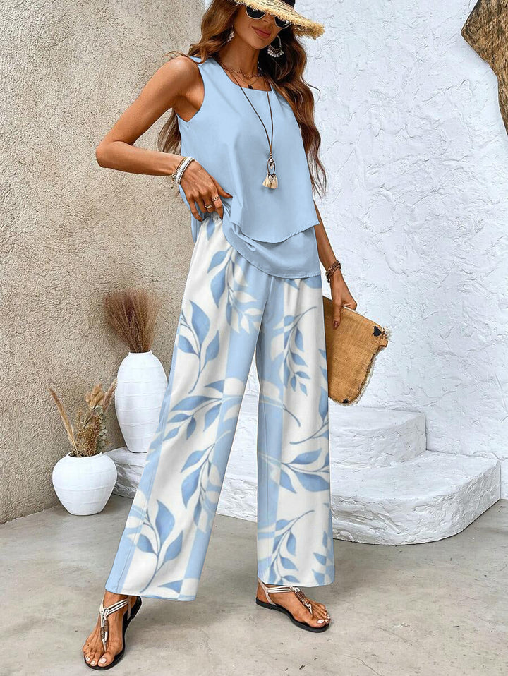 Women's Flowy Two-Piece Summer Set - Breezy & Elegant