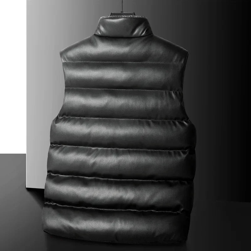 Men's Padded Gilet – Quilted Insulated Vest with Stand Collar