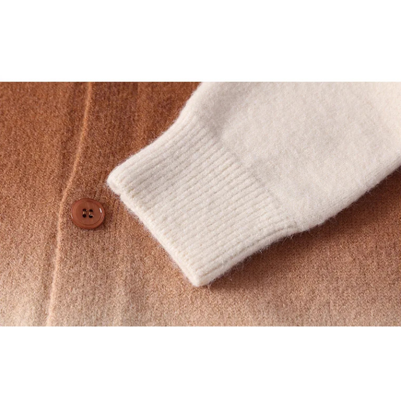 Men's Ombre Knit Cardigan – Button-Front Layering Jumper