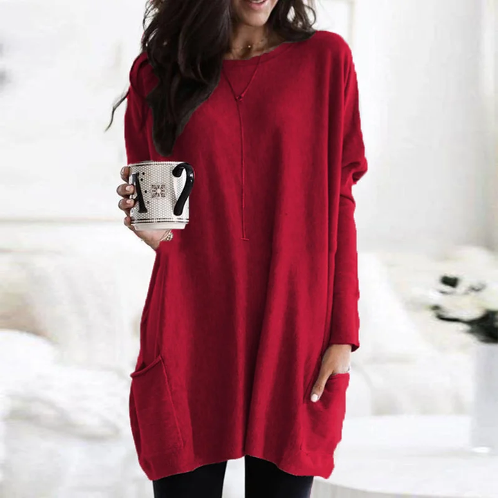 Women's Long-Sleeve Tunic - Effortless Comfort for Everyday