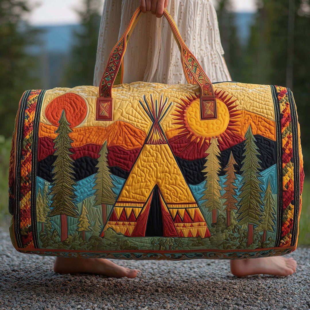 Women's Padded Travel Bag - Artisan Print for Stylish Weekends