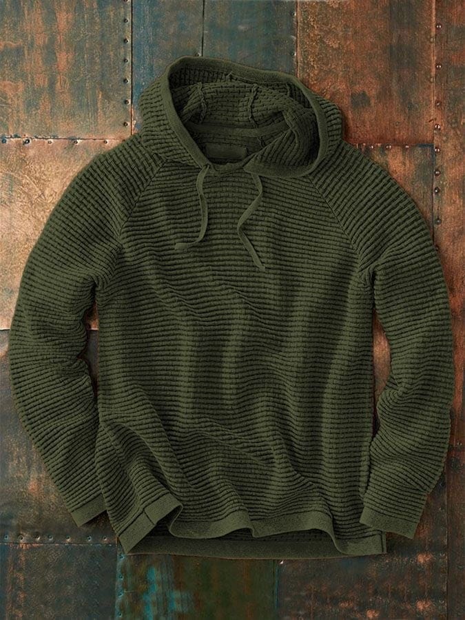 Women's Textured Knit Hoodie - Everyday Comfort and Style