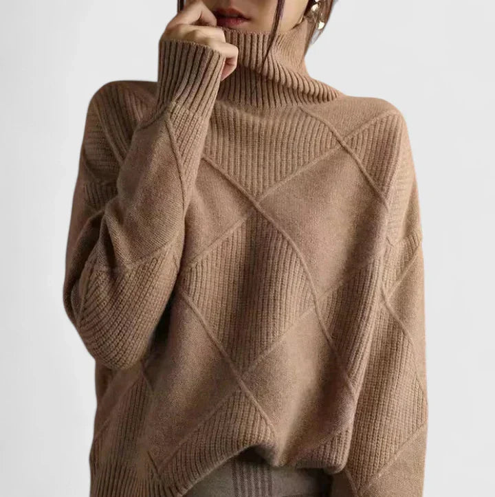 Women's Cozy Turtleneck Knit Sweater - Everyday Warmth