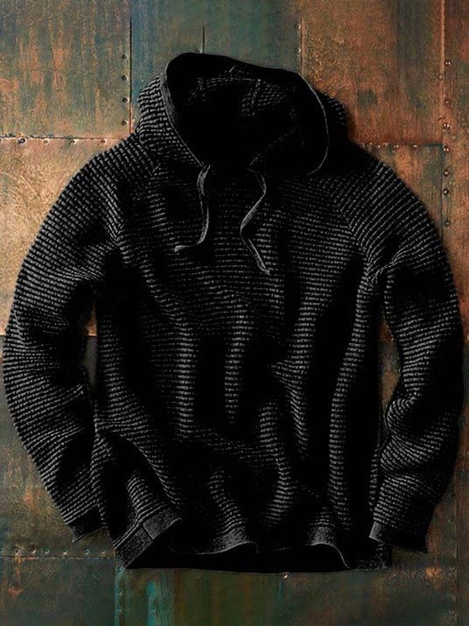 Women's Textured Knit Hoodie - Everyday Comfort and Style