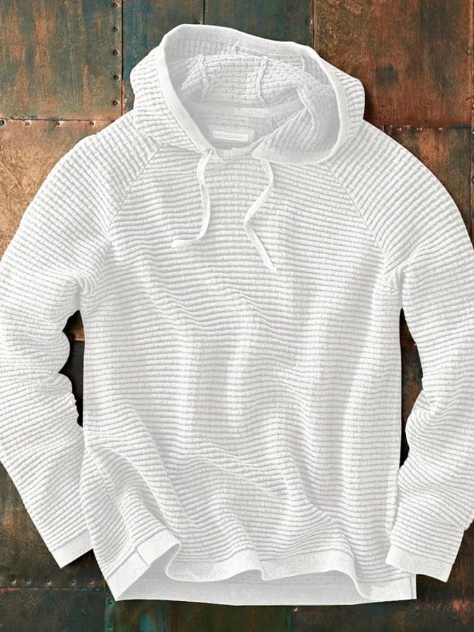 Women's Textured Knit Hoodie - Everyday Comfort and Style