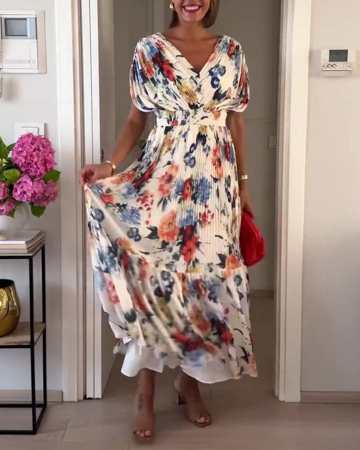 Women's Elegant Floral Dress - Timeless Style & Effortless Charm