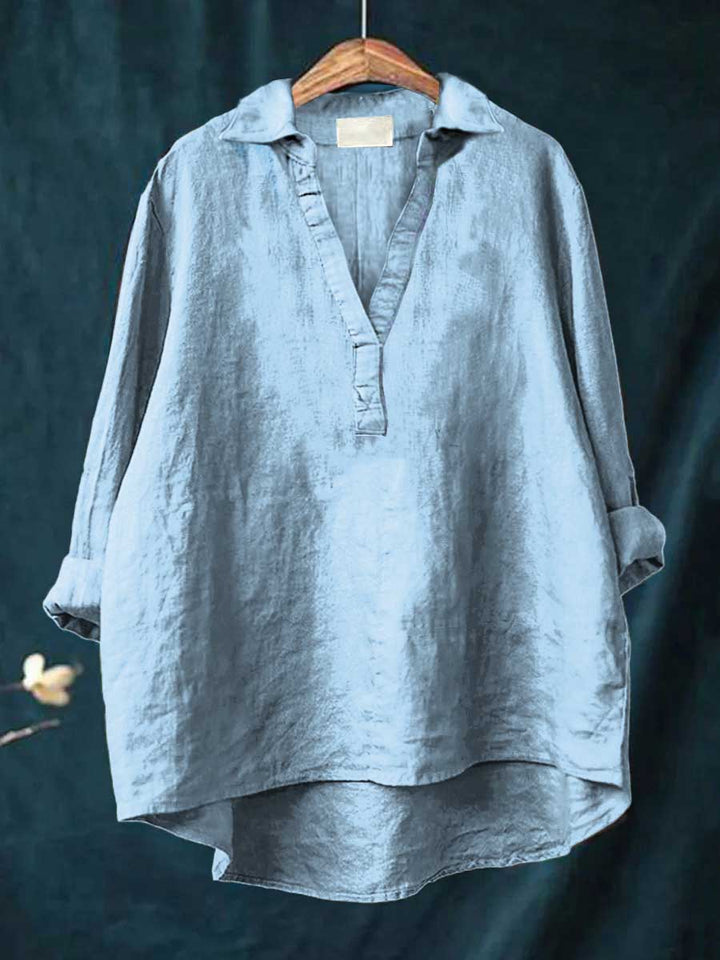 Women's Linen Elegant Summer Blouse - Lightweight & Breathable