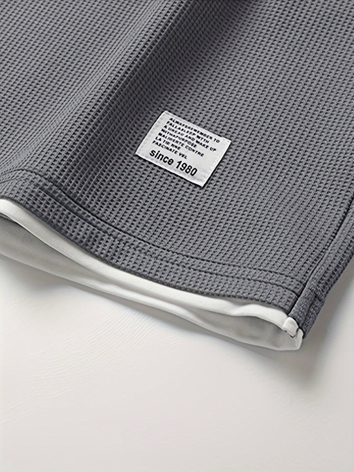 Men's Waffle Knit Lounge Set - Comfortable Relaxed Fit