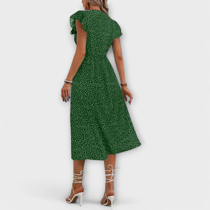 Women's Polka Dot A-Line Dress - Chic & Versatile for Any Occasion