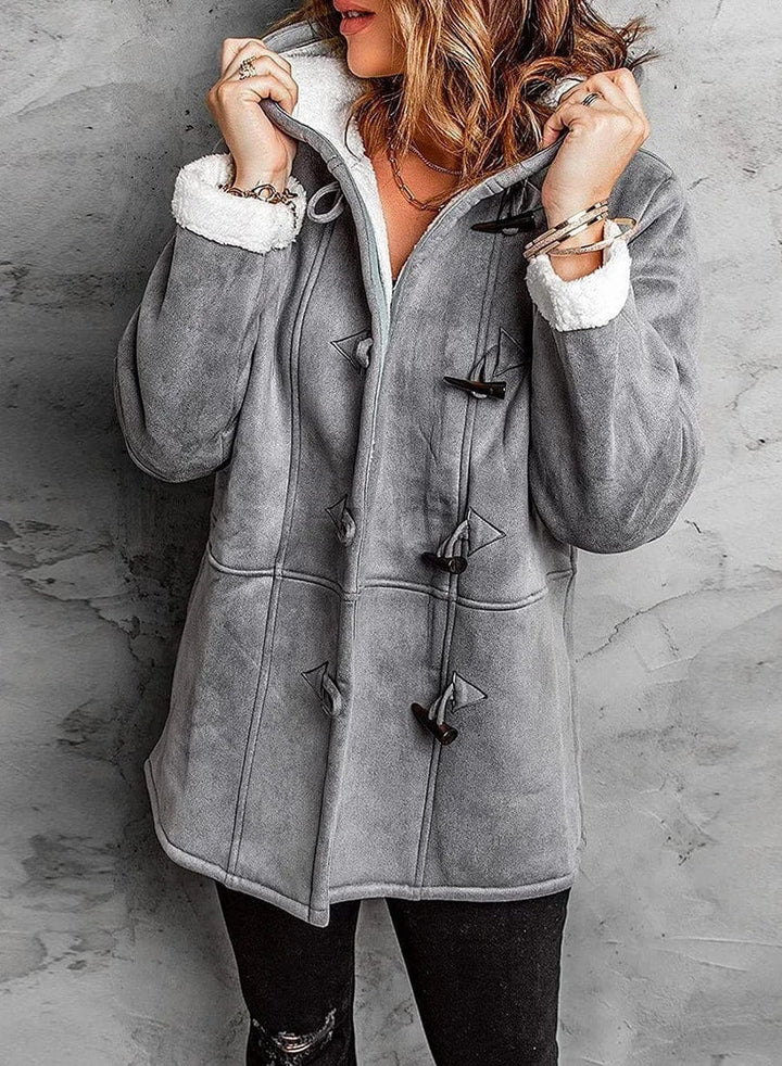 Women's Cozy Toggle Hood Jacket - Warmth for Chilly Days