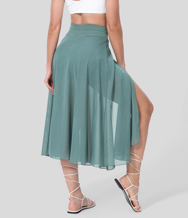 Women's 2-in-1 Midi Skirt - Versatile, Elegant & Timeless
