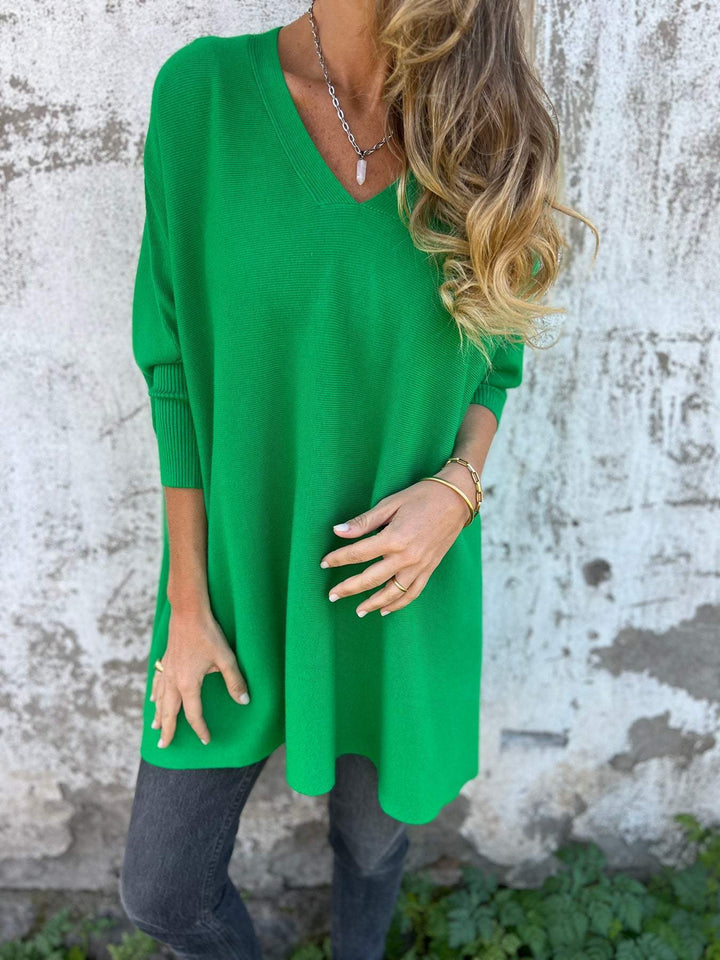 Women's Cashmere V-Neck Sweater - Lightweight & Elegant for Summer