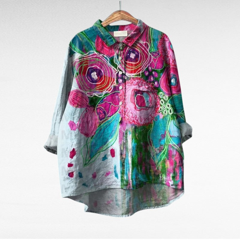 Women's Printed Summer Blouse - Lightweight & Effortless Style