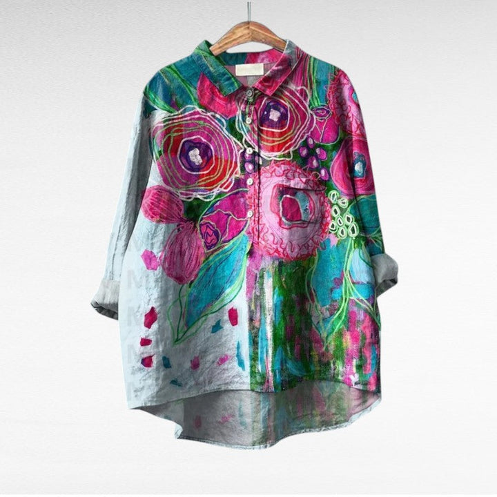 Women's Printed Summer Blouse - Lightweight & Effortless Style