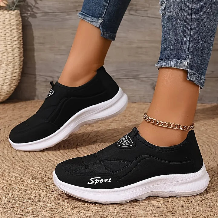 Women's Breathable Slip-On Walking Sneakers - All-Day Comfort