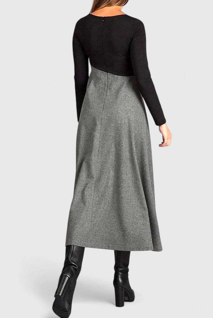 Women's Elegant Long Sleeve Maxi Dress - Perfect for Evening Events