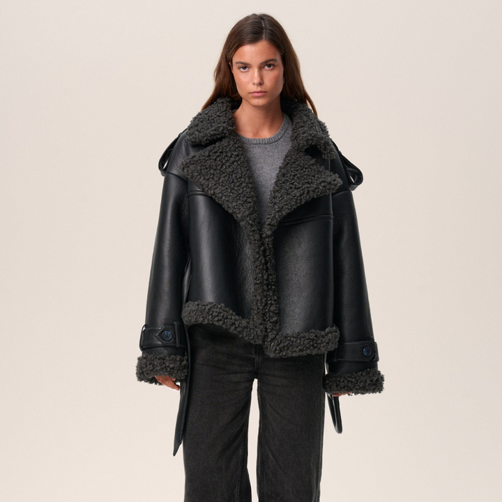 Women's Cozy Urban Shearling-Style Jacket - Everyday Warmth & Style