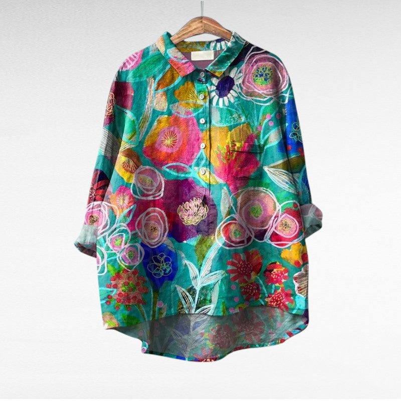 Women's Printed Summer Blouse - Lightweight & Effortless Style