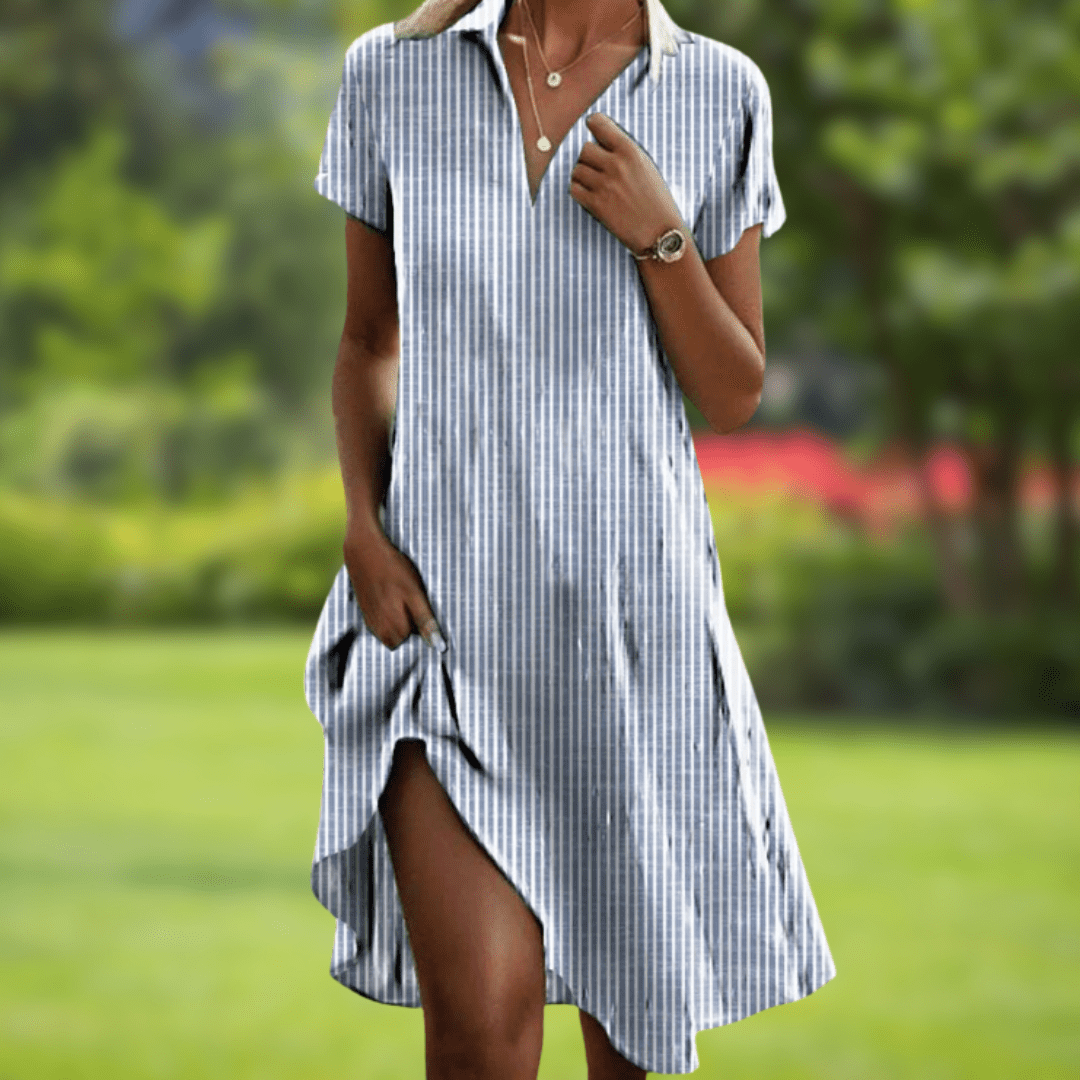 Women's Floral Print Elegant Dress - Effortless Day to Night