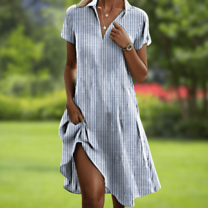 Women's Floral Print Elegant Dress - Effortless Day to Night