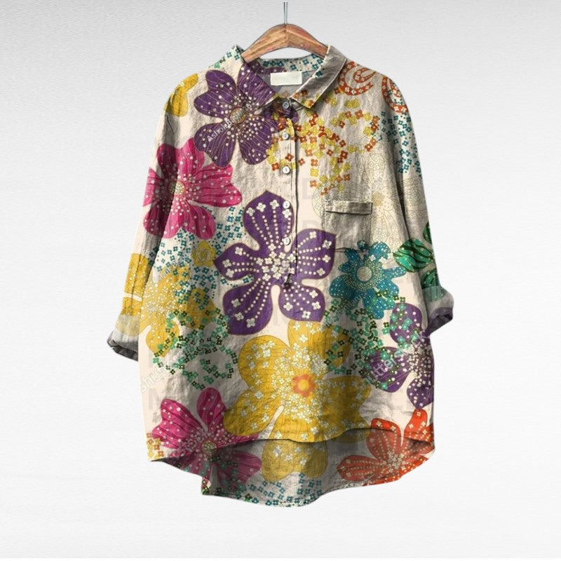 Women's Printed Summer Blouse - Lightweight & Effortless Style