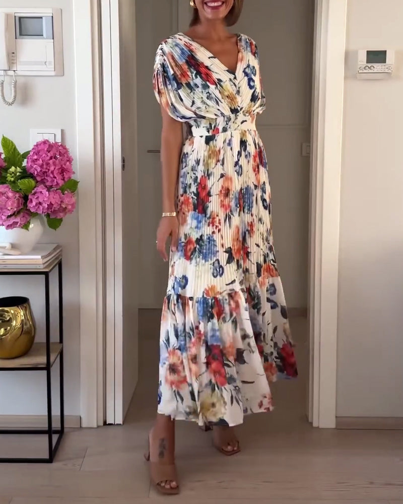 Women's Elegant Floral Dress - Timeless Style & Effortless Charm