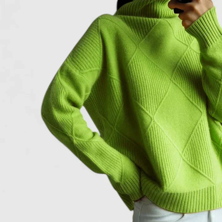 Women's Cozy Turtleneck Knit Sweater - Everyday Warmth