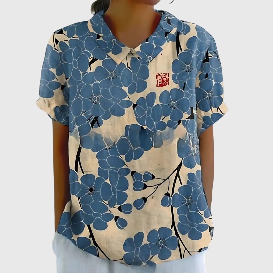 Women's Floral Blouse - Effortless Everyday Elegance for Any Occasion