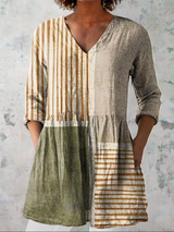 Women's Longline V-Neck Top with Pockets – Long Sleeve