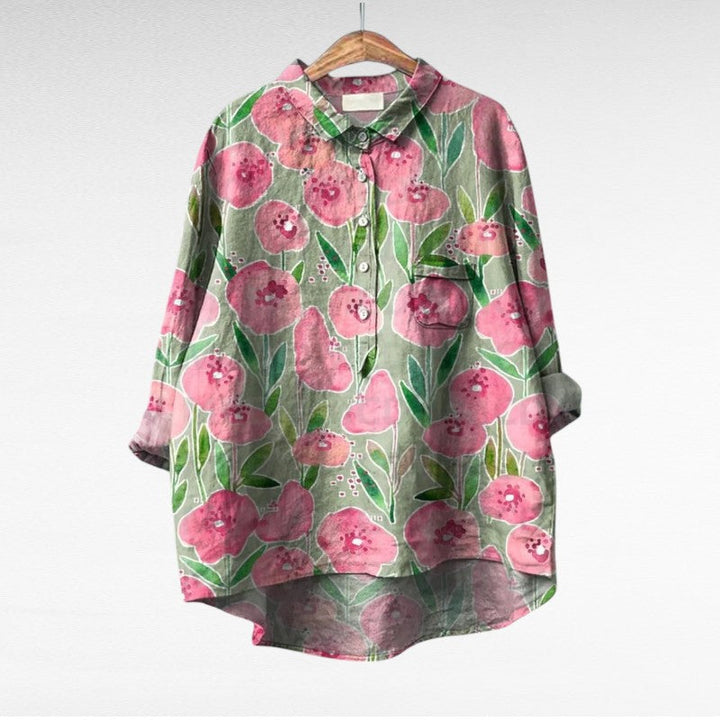 Women's Printed Summer Blouse - Lightweight & Effortless Style
