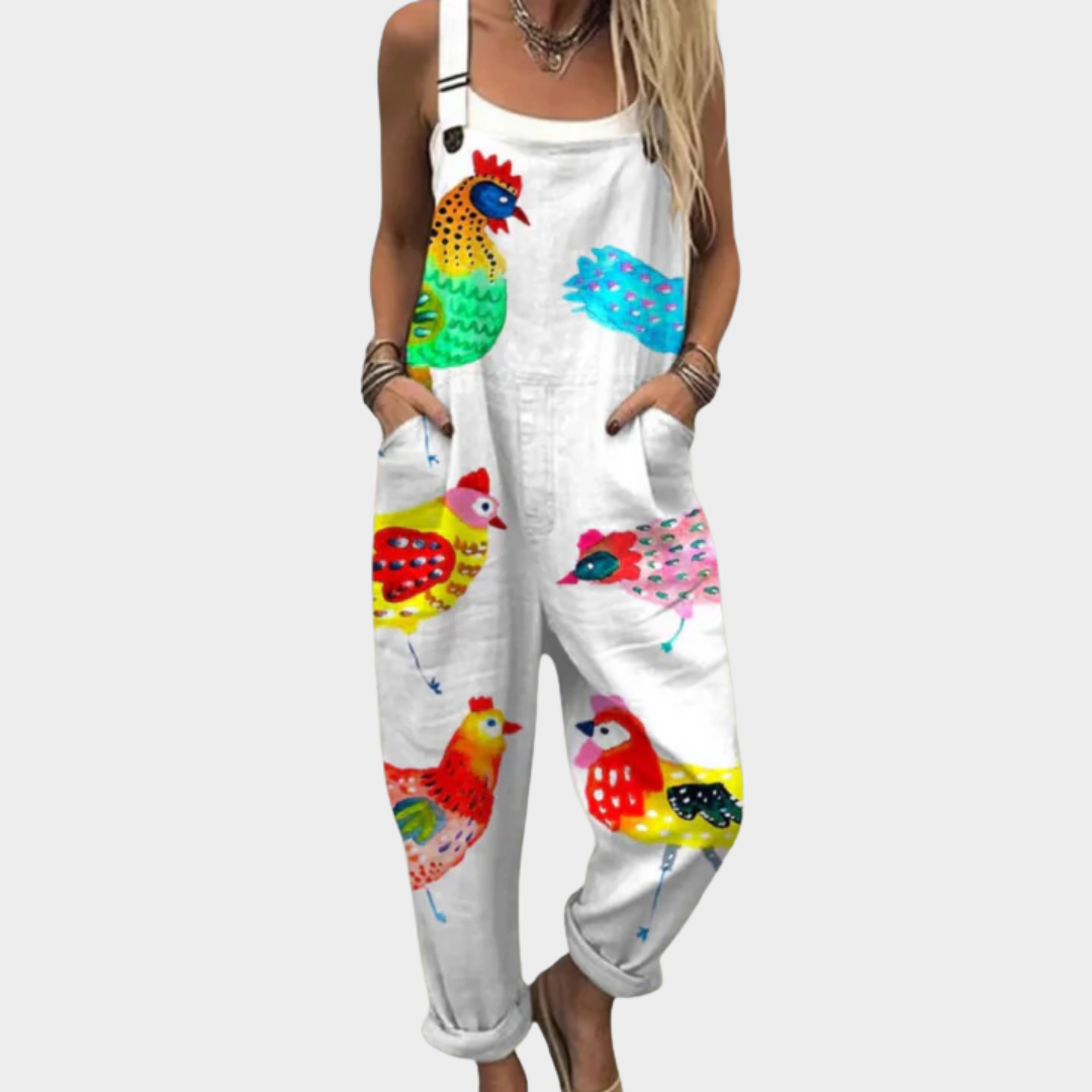 Women's Printed Jumpsuit - Effortless All-Day Comfort
