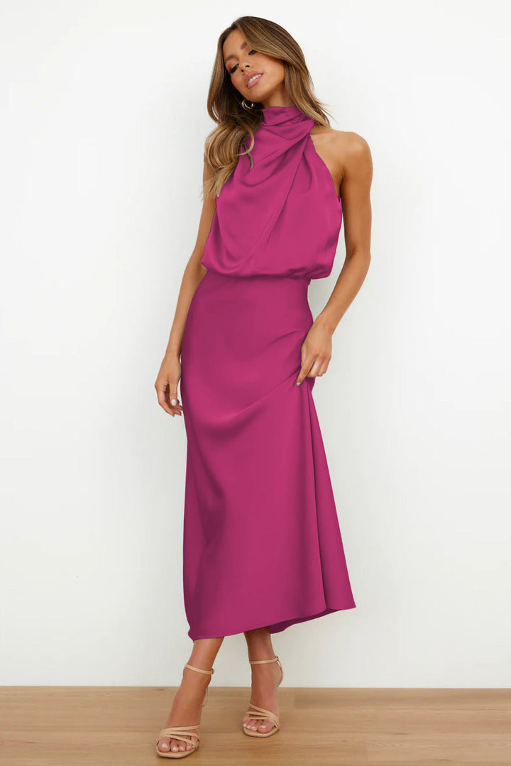 Women's Sahara Draped Dress - Wedding Guest Elegance