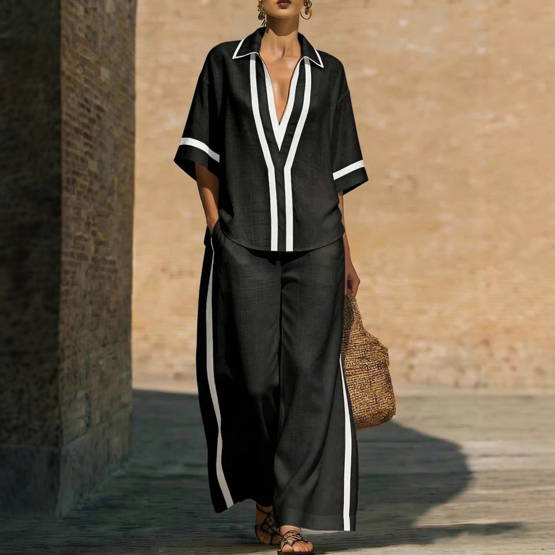 Women's Teodori Two Piece Coordinated Set - Soft Flowing Shape