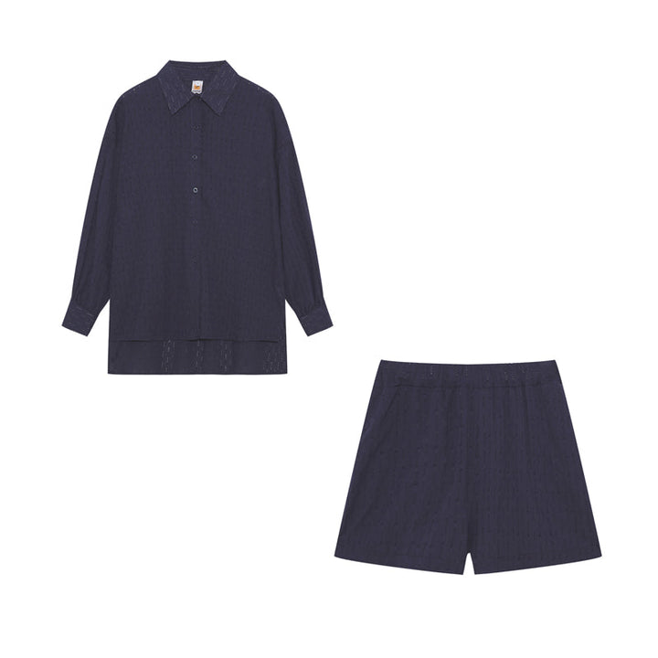 Women's Breezy Shirt and Shorts Set - Effortless Everyday Elegance