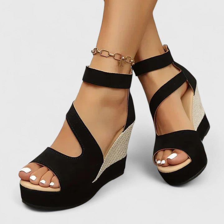 Women's Woven Orthopedic Wedge Sandals - All-Day Comfort