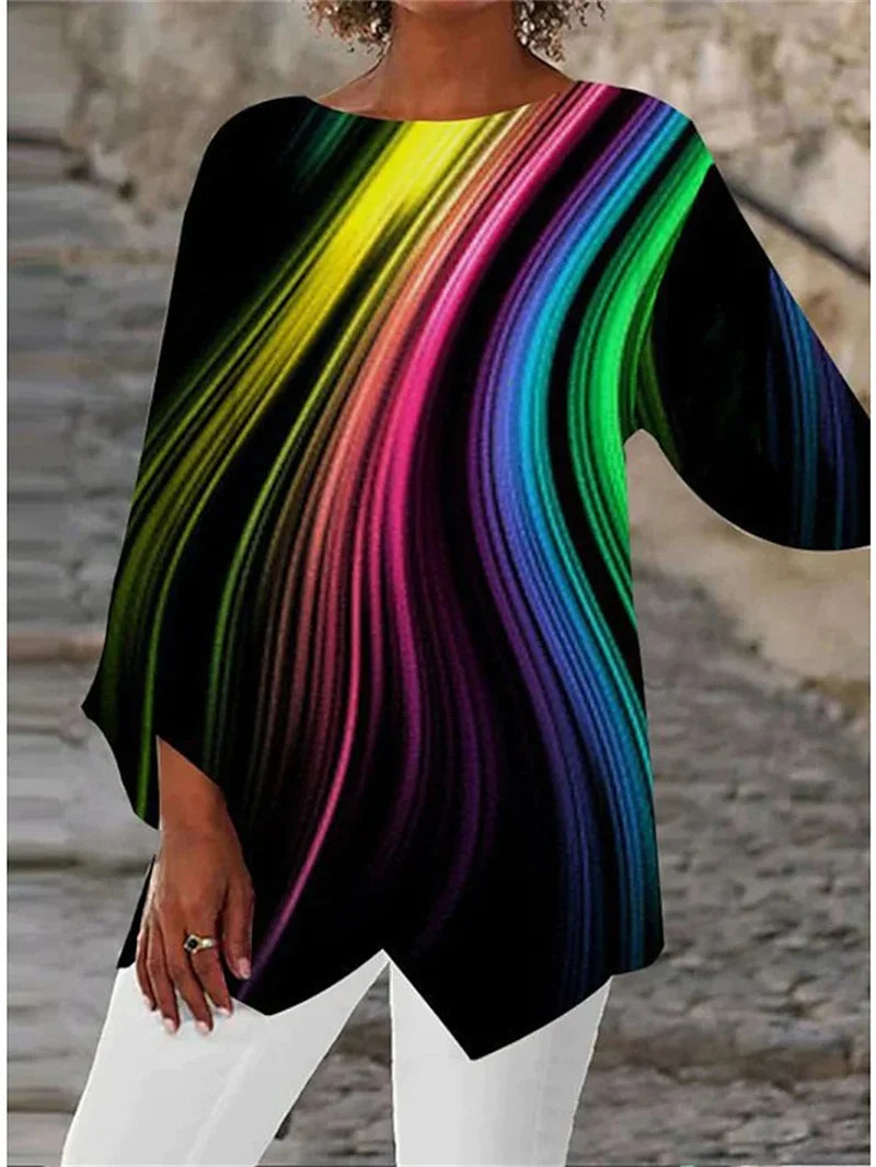 Women's Sparkling Butterfly Tunic Top - Glamorous Everyday Style