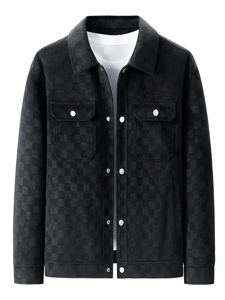 Antwerp Checkered Suede Jacket