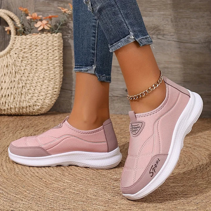 Women's Breathable Slip-On Walking Sneakers - All-Day Comfort