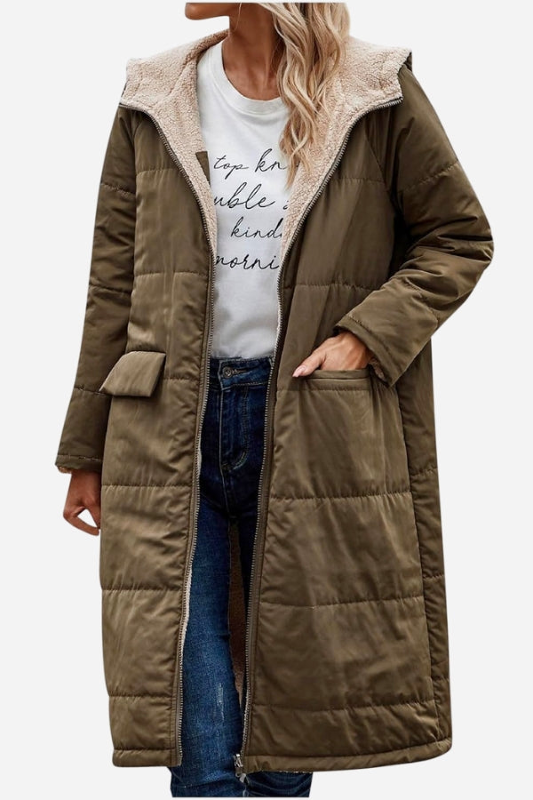 Women's Colette Reversible Sherpa Lined Jacket - Cozy & Warm
