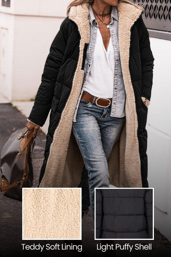 Women's Colette Reversible Sherpa Lined Jacket - Cozy & Warm