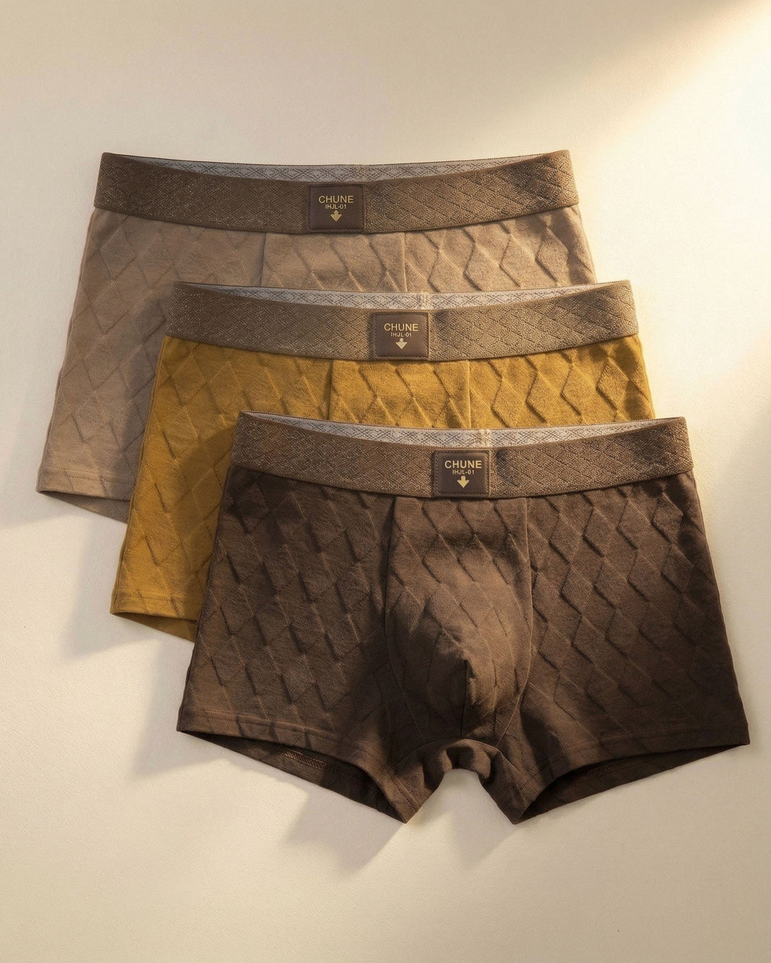 Men's Cotton Boxer Briefs – Breathable 3-Pack Underwear