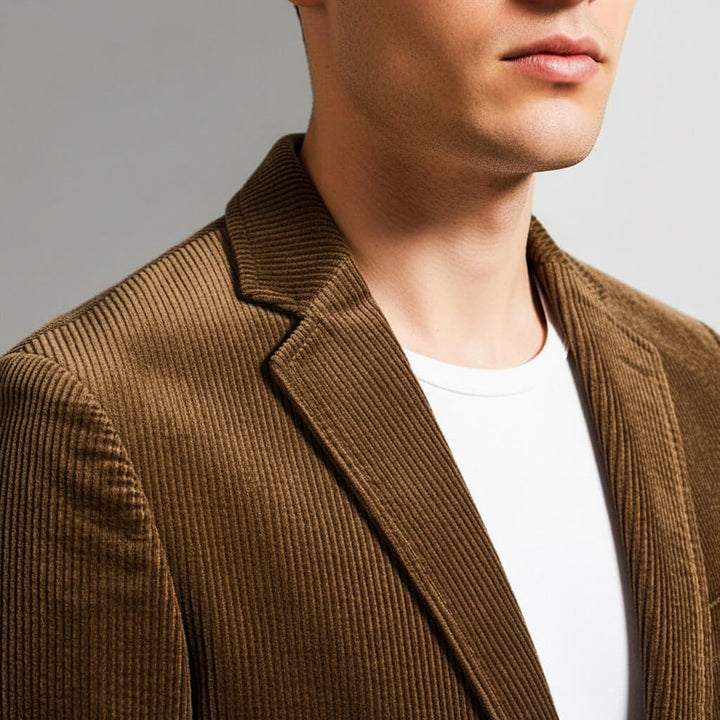 Men's Corduroy Blazer – Smart Casual Tailored Sport Coat