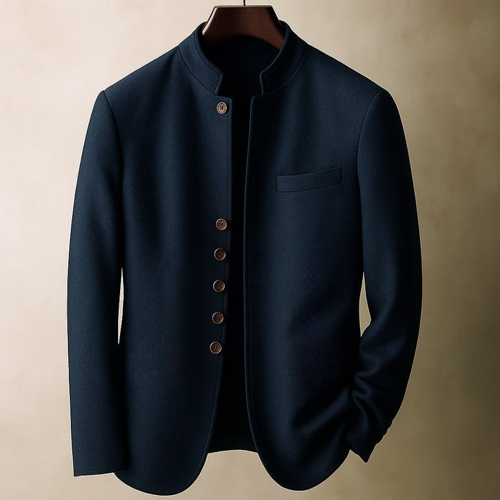 Men's Helsinki Wool Jacket – Stand-Collar Tailored Layer