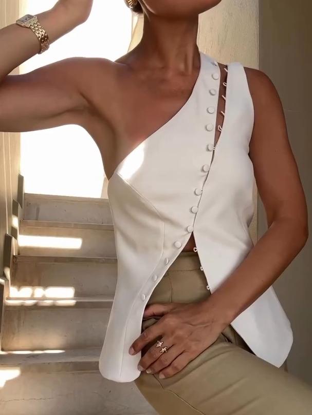 Women's Arielle Modern Asymmetric One-Shoulder Top