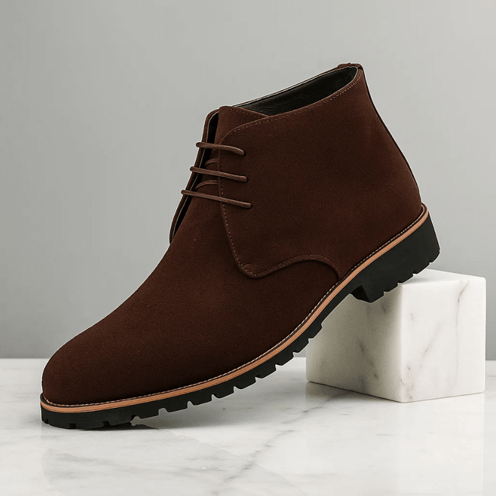 Men's Suede Chukka Boots – Cushioned Grip-Sole Boots