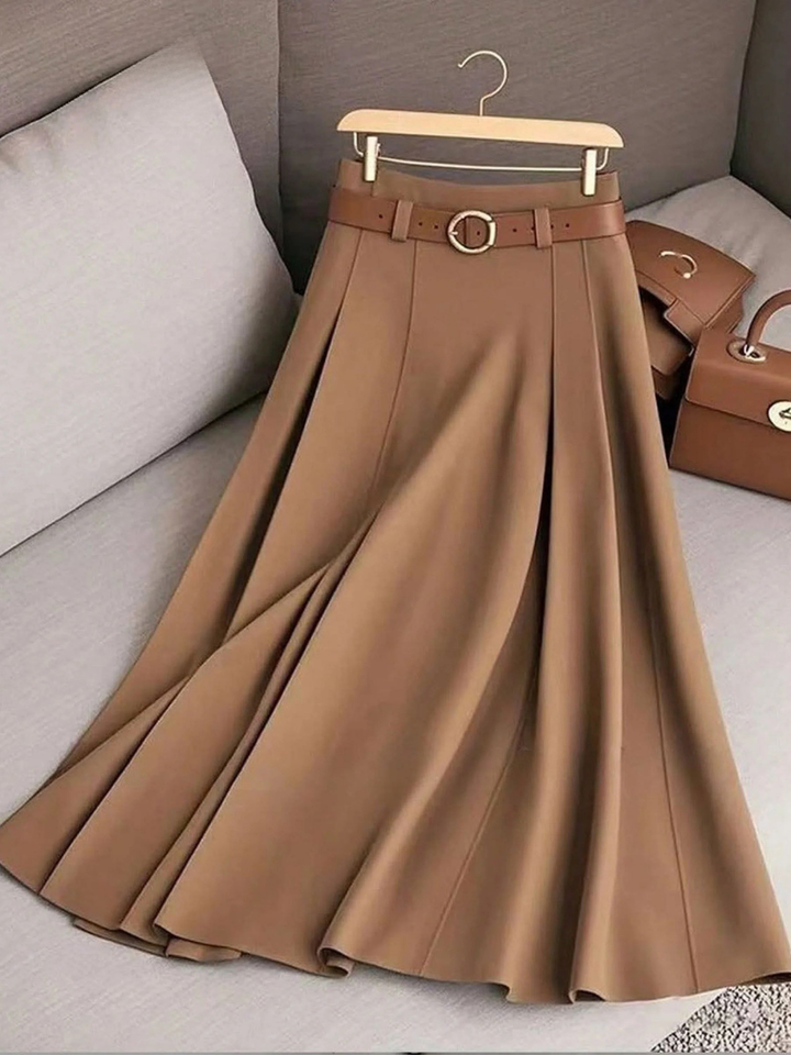 Women's Zephyraen Solid High Waist A-Line Skirt - Effortless Style