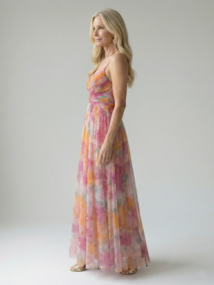 Women's Soft Wrap Maxi Dress – Flowing Silhouette for Warm Days
