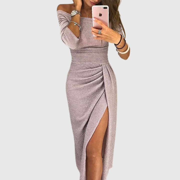 Women's Halter Maxi Dress - Elegant Evening Gown for Special Occasions